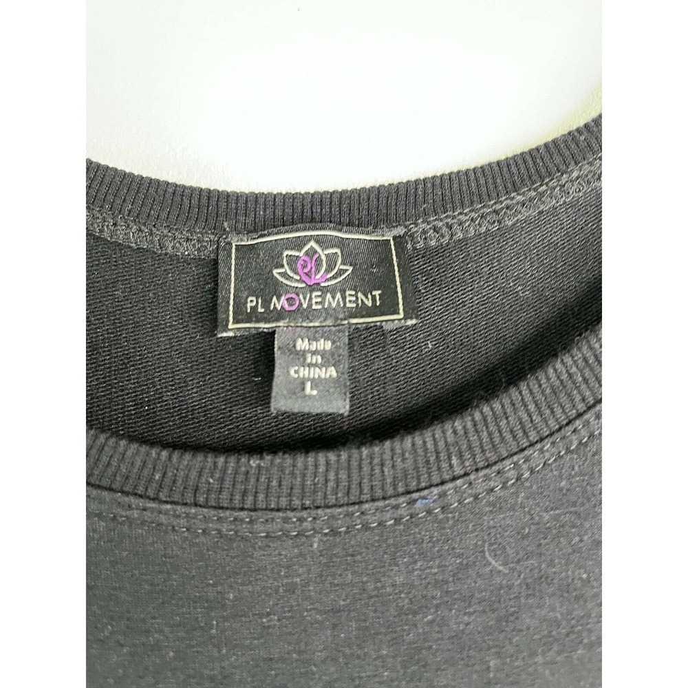 Pl Movement by Pink Lotus Mini Dress Drawstring Waist Black Size Large - Picture 5 of 9